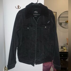 Hollister Men's Charcoal Denim Jacket